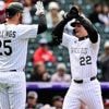 Crews hits 2 of 4 homers by Nationals, who beat Rockies 12-11 after nearly wasting 10-run lead