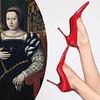 Was the high-heeled shoe invented because of one Queen's sexual jealousy?