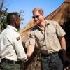 Prince Harry retraces Diana's footsteps by walking through a land mine field in Angola for charity