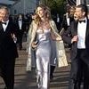 Donald Trump Junior steps out with his glam girlfriend Bettina Anderson, 38, for black-tie event in Portsmouth - as America's First Son rubs shoulders with a beaming Nigel Farage