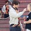 Chris Hughes dresses up in wigs and looks very smitten with JoJo Siwa during a shoot at Sandown Racecourse after his girlfriend hit back at her idol Miley Cyrus over sexuality comments
