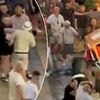 Video footage shows Man United and Tottenham fans violently clashing in San Sebastian - 48 miles from Europa League final venue in Bilbao