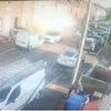 Moment terraced home EXPLODES in 'gas blast' as debris is sent flying into residential street