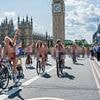 They'll be saddle sore in the morning! Naked cyclists take to London's streets to protest against car culture (but police asked them to stay clothed if they got near King Charles)