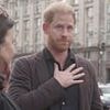 Moment emotional Prince Harry holds back tears while visiting makeshift memorial in Kyiv