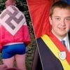 “Dit was een grote fout”: Waalse politicus door het stof vanwege foto in onderbroek met nazivlag