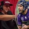 Former NRL star Cooper Johns mocks Melbourne Storm halfback Jahrome Hughes for his highbrow alcohol preference - 'laughed in his face'