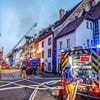 Ein Feuerwehrmann verletzt: Großbrand in historischer Altstadt von Villingen-Schwenningen