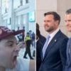 Watch: JD Vance heckled as he meets National Guard in Washington DC