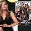 Jennifer Aniston compares gruelling The Morning Show filming schedule to childbirth as she poses with her co-stars for stylish Glamour shoot
